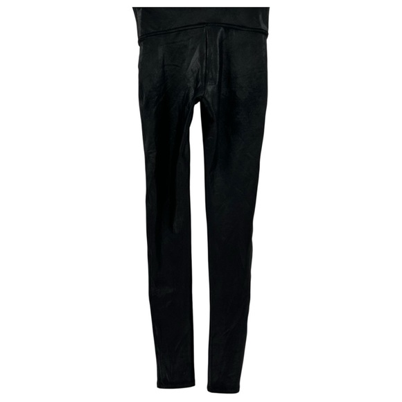 Spanx Black Faux Vegan Leather Leggings Size Small Fall Staple - Picture 3 of 7